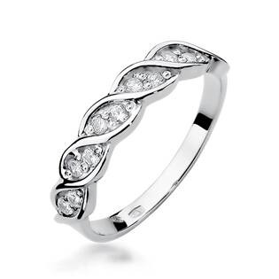 14kt zlatý diamantový prsten s diamantem - driliantem