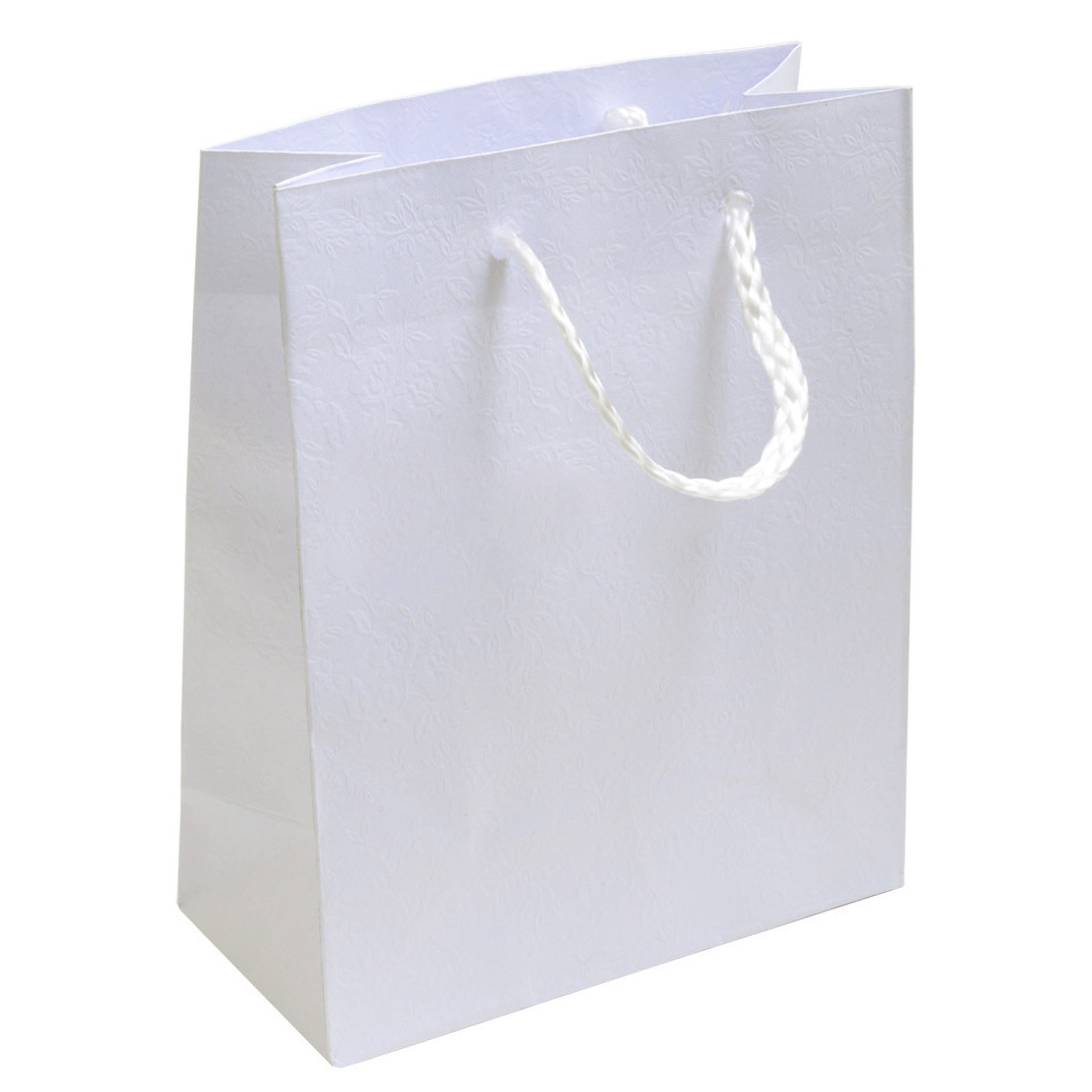 Bílá papírová dárková taška
