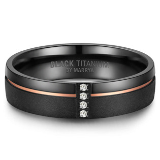 Dámský prsten black titanium - černý titan