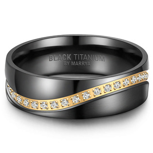 Dámský prsten black titanium - černý titan 