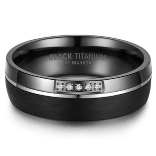 Dámský prsten black titanium - černý titan 