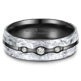 Dámský prsten black titanium - černý titan 