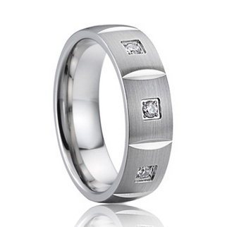 Dámský snubní prsten ocel
