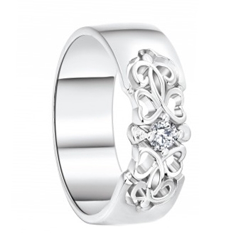 Dámský stříbrný snubní prsten