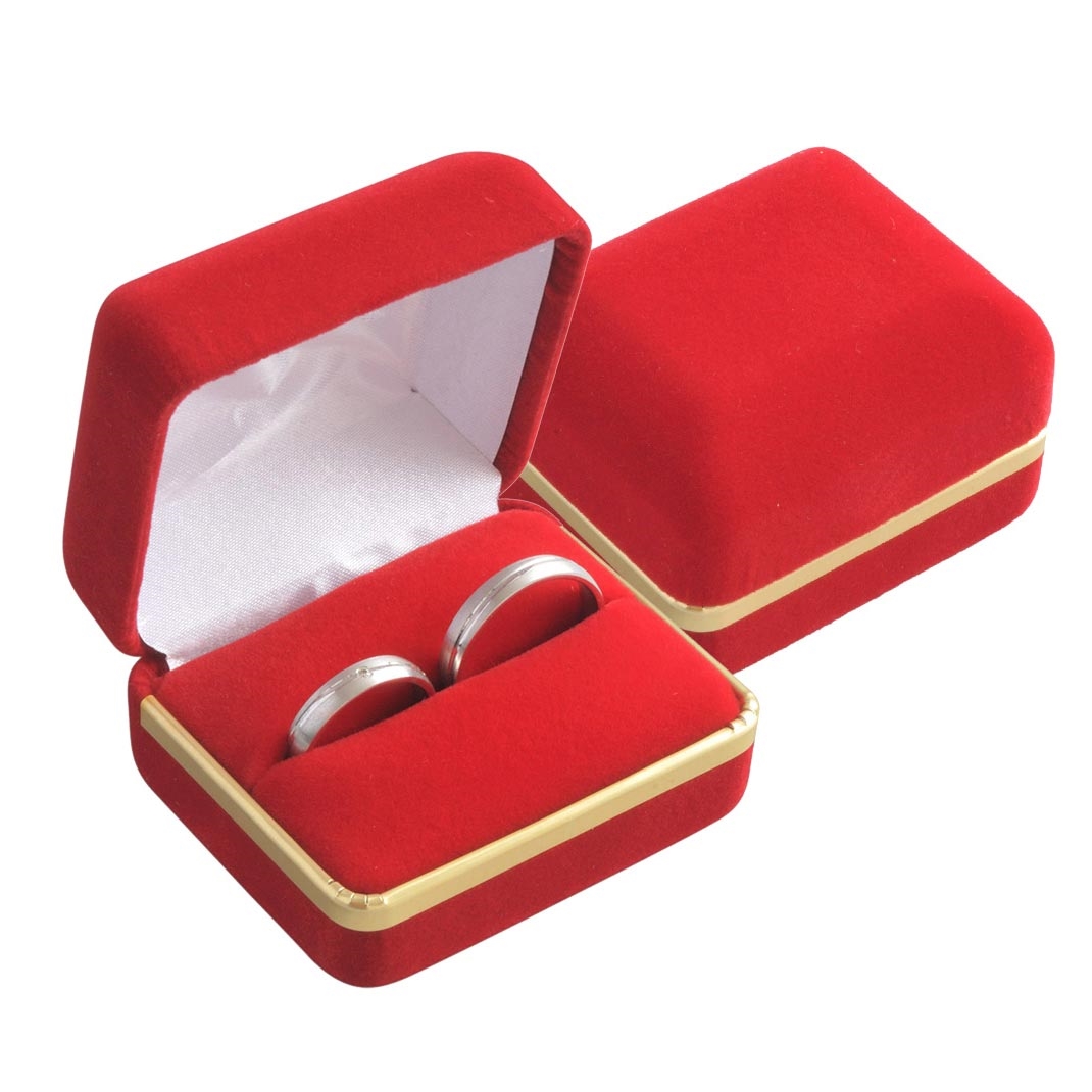 Dárková krabička na snubní prsteny - semišová