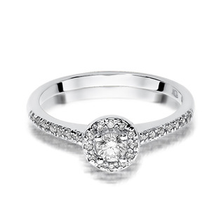 Diamantový prsten 14 kt zlato