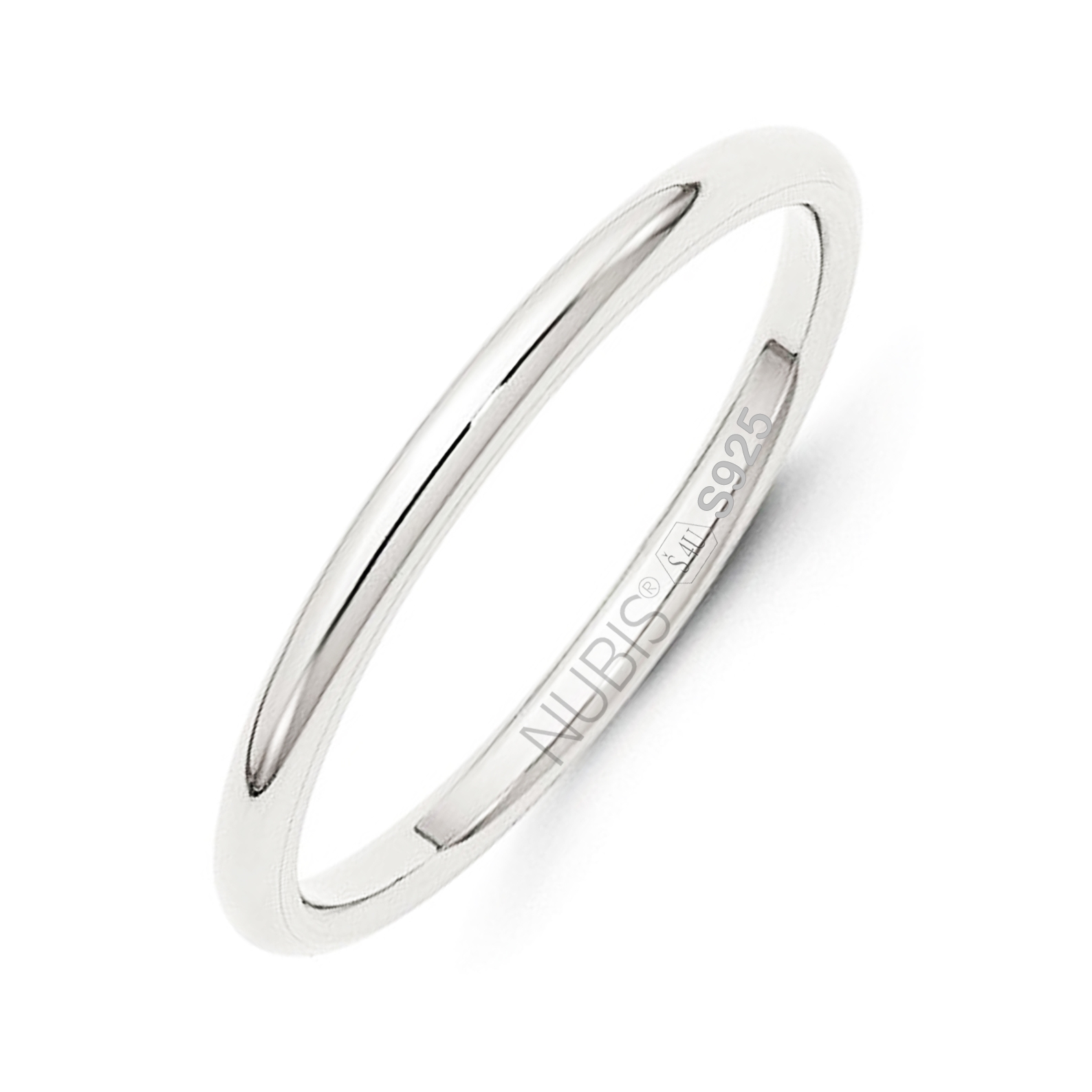 Hladký snubní stříbrný prsten 2mm stříbro 925/1000