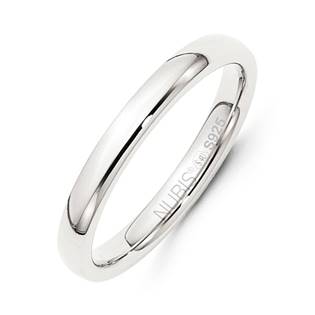 Hladký snubní stříbrný prsten 3mm stříbro 925/1000
