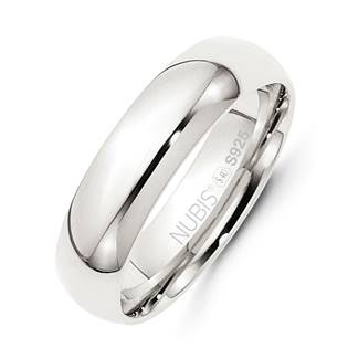 Hladký snubní stříbrný prsten 6mm