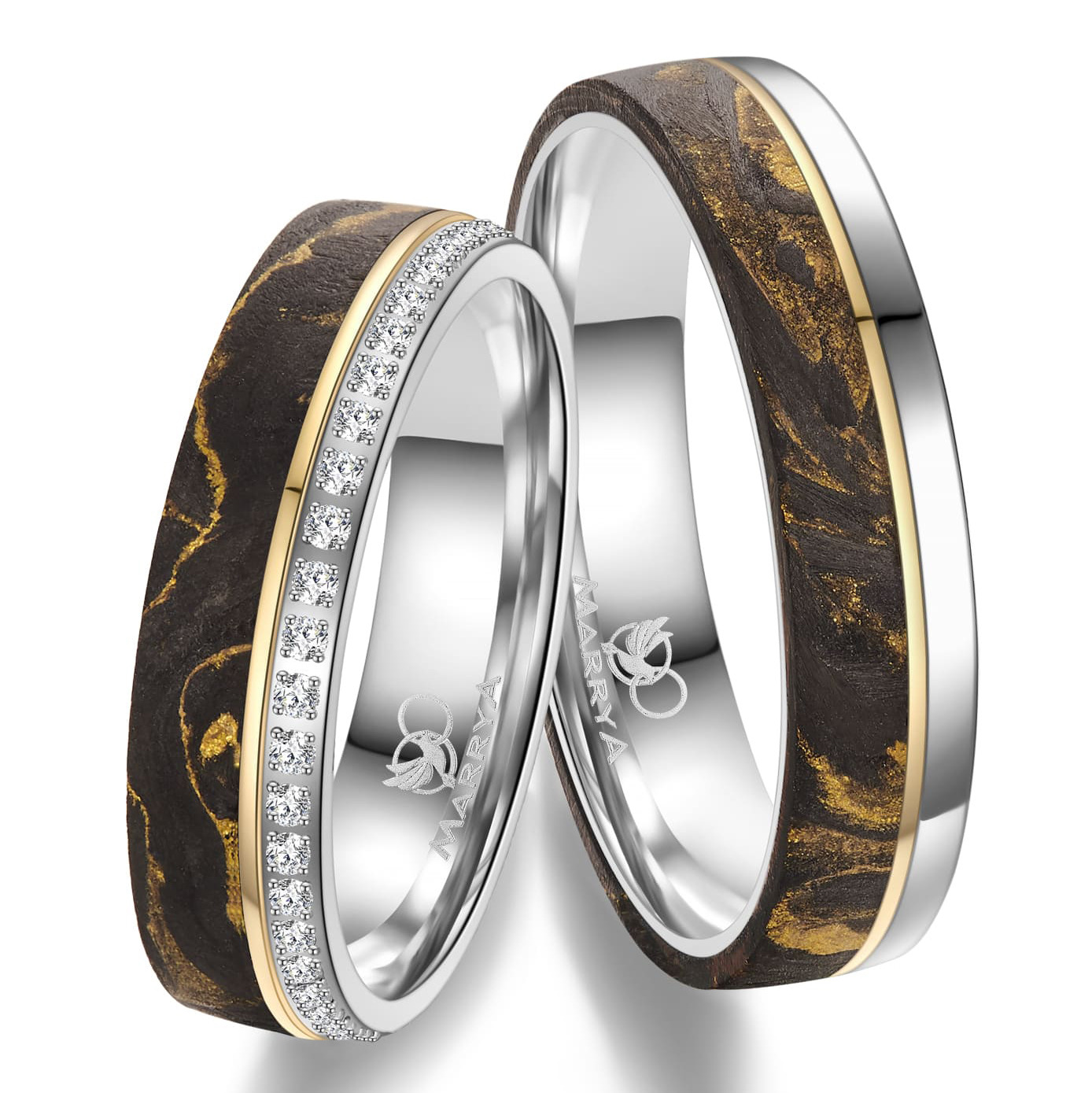 Karbonový snubní prsten dámský Marrya