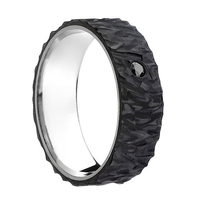 Karbonový snubní prsten pánský