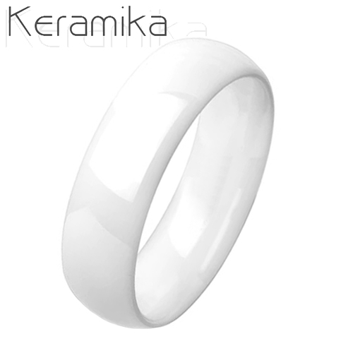 keramický prsten bílý