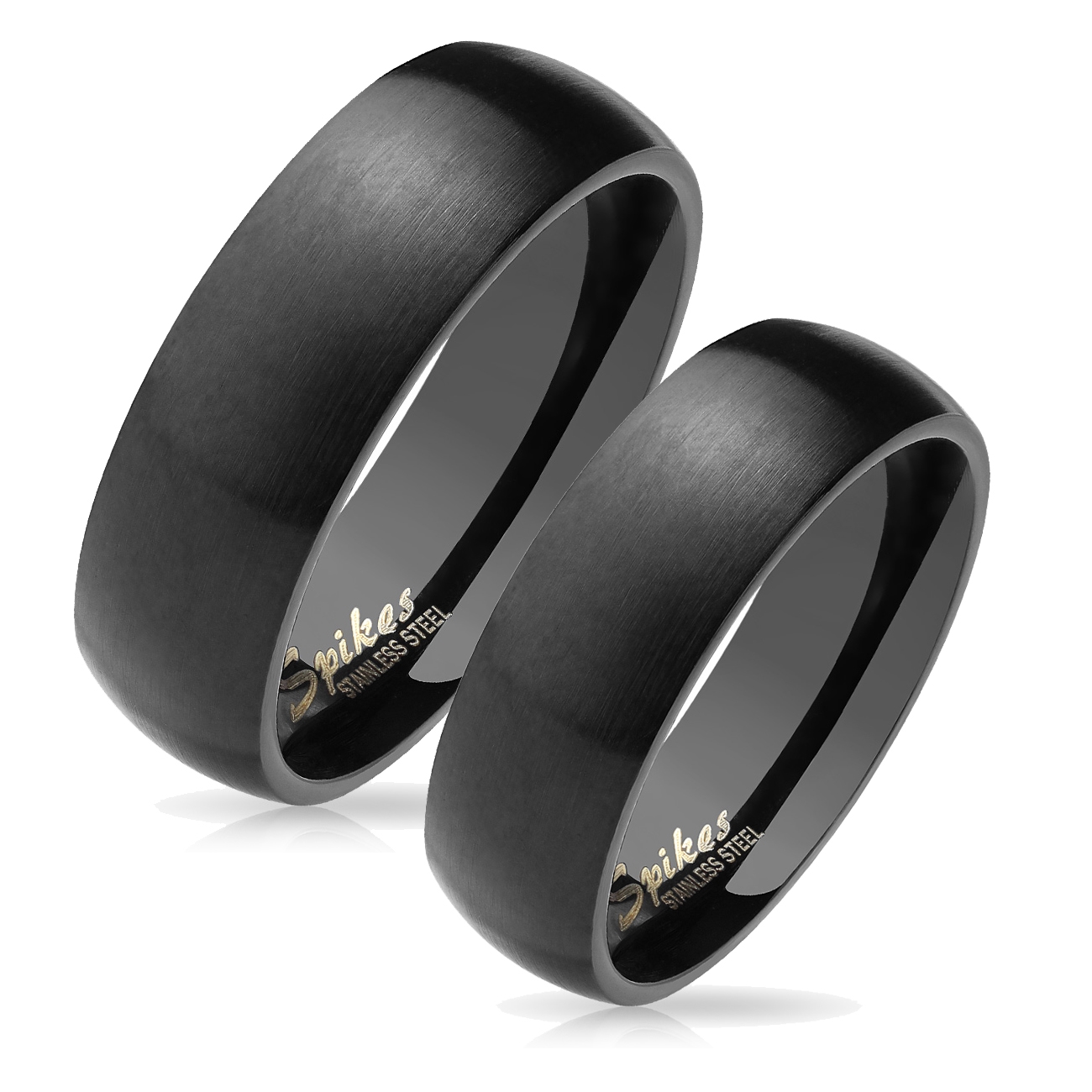 ocelové snubní prsteny černé