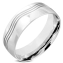 Ocelový prsten, šíře 8 mm