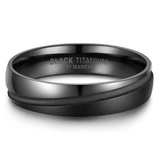 pánský prsten black titanium - černý titan