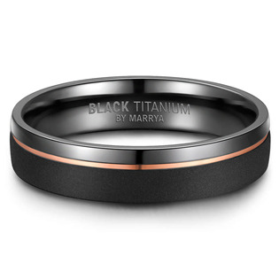 pánský prsten black titanium - černý titan