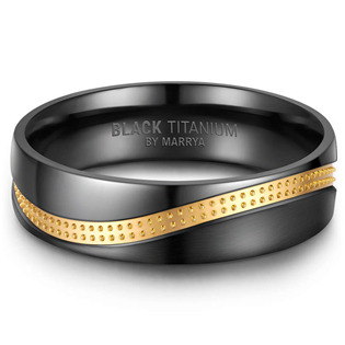 pánský prsten black titanium - černý titan