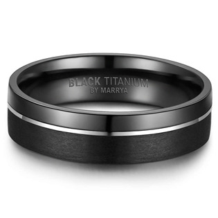 pánský prsten black titanium - černý titan