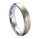 Pánský snubní prsten ocel, šíře 6 mm