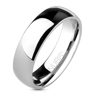 Pásnký snubní prsten leštěná ocel