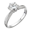 Stříbrný prsten MIA zdobený moissanite