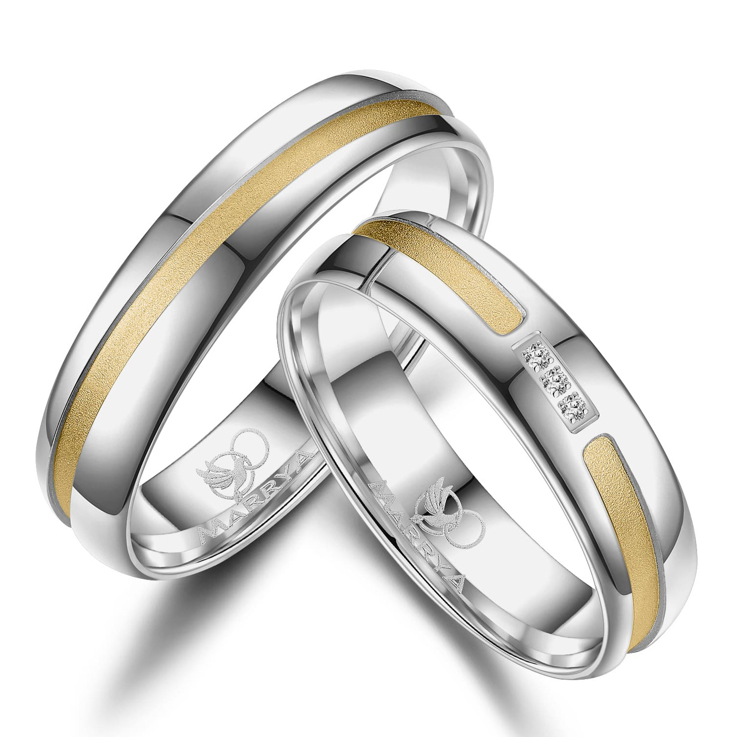 Stříbrný snubní prsten dámský Marrya S925/1000