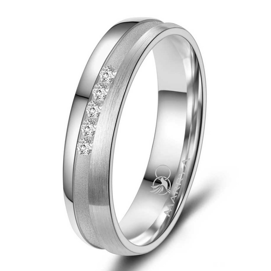 Stříbrný snubní prsten dámský Marrya S925/1000