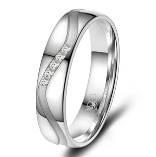 Stříbrný snubní prsten dámský Marrya S925/1000 