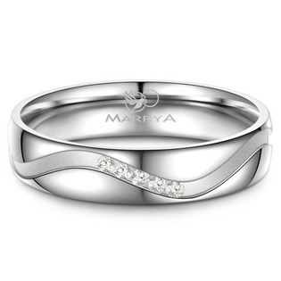 Stříbrný snubní prsten dámský Marrya S925/1000