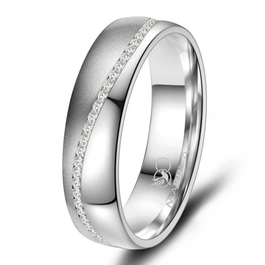 Stříbrný snubní prsten dámský Marrya S925/1000 