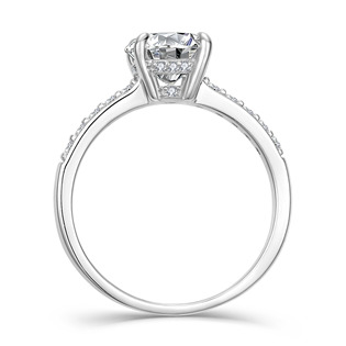 stříbrný zásnubní prsten kulatý moissanit 