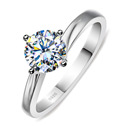 Stříbrný zásnubní prsten moissanit, vel. 52