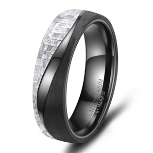 Titanový snubní prsten dámský black titanium Marrya