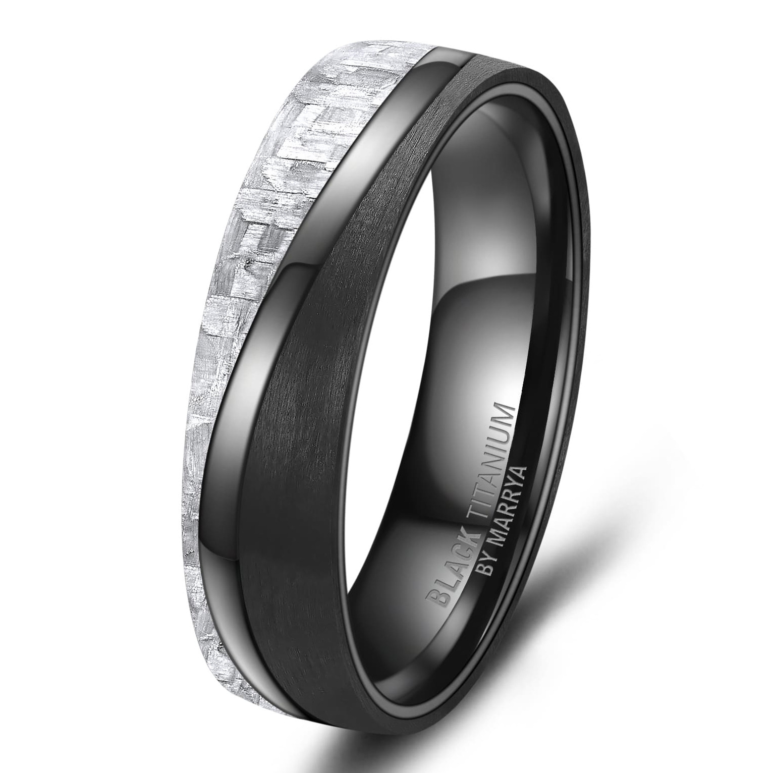 Titanový snubní prsten dámský black titanium Marrya