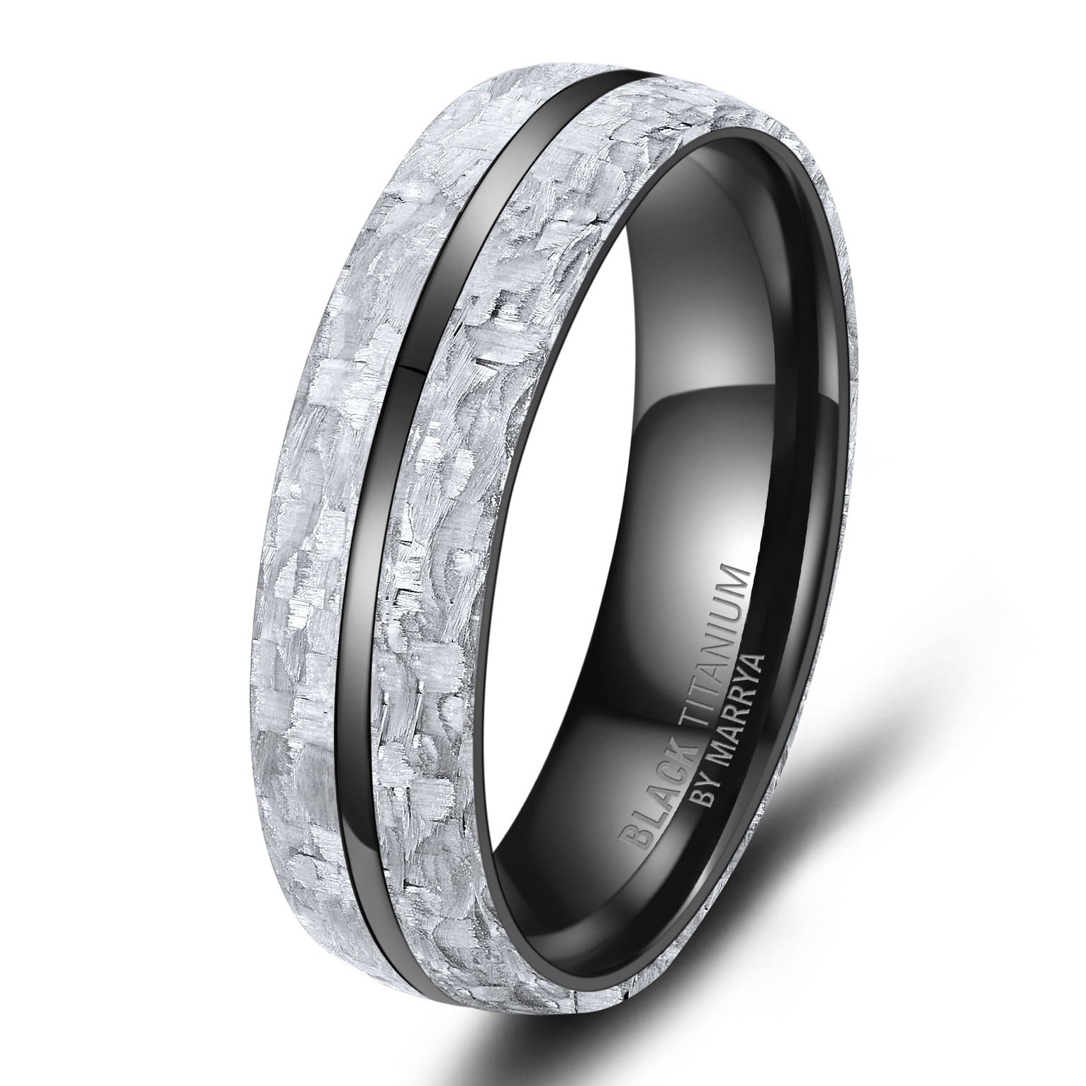 Titanový snubní prsten dámský black titanium Marrya