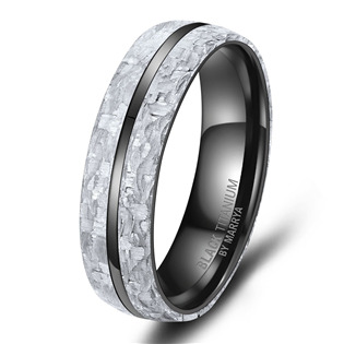 Titanový snubní prsten dámský black titanium Marrya
