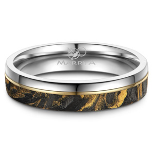 Titanový snubní prsten s karbonem 