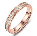 Zásnubní prsten nerezová ocel - Rose Gold
